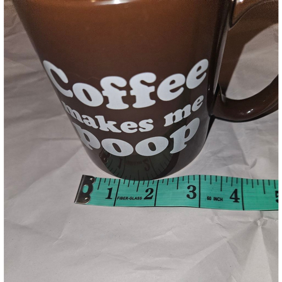 Funny "Coffee Makes me Poop" Coffee Mug Brown Novelty - Picture 8 of 11